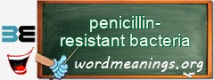 WordMeaning blackboard for penicillin-resistant bacteria